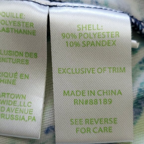 Lilly Pulitzer Viviana Romper Green Navy Armadilly Tropical Velour Medium - Picture 13 of 15